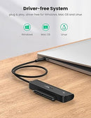 UGREEN SATA to USB C Adapter Cable for 2.5" SSD and HDD Hard Drive Connector 5Gbps Support SATA III UASP Thunderbolt 3 Compatible with Samsung Seagate WD Hitachi Toshiba MacBook Pro