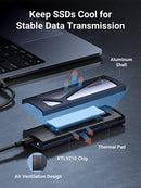UGREEN M.2 NVMe SSD Enclosure, Tool-Free USB C External NVMe SSD Enclosure, 10Gbps M.2 NVMe to USB Adapter, USB 3.2 M.2 NVMe Reader Supports M and B&M Keys and Size 2230/2242 /2260/2280 SSDs
