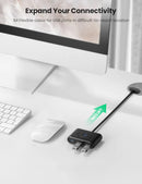 UGREEN 4 Port USB Hub 3.0 Data Hub with 3ft Portable Extension Cable High Speed Compatible for MacBook Air Mac Mini iMac Pro Microsoft Surface Ultrabooks Black