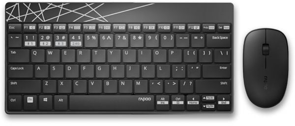 Rapoo 8000M Wireless Bluetooth 3.0 & 4.0 Keyboard And Mouse Combo