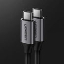 UGREEN US161/50751 USB 3.1 Gen 1 Type-C Male to Male 60W PD Fast Charge & 5Gbps Data Cable & Supporting for Thunderbolt 3 port,1.5M (Dark Gray)