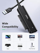 UGREEN USB 3.0 to SATA Adapter, 2.5 Hard Drive Reader, Plug and Play 2.5 SATA to USB Adapter Cable, Tool-free External SATA HDD SSD Converter Compatible with 2.5 Inch HDD SSD PC Laptop