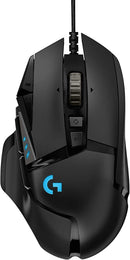 Logitech G502 HERO High Performance Wired Gaming Mouse, HERO 25K Sensor, 25,600 DPI, RGB, Adjustable Weights, 11 Programmable Buttons, On-Board Memory, PC/Mac - Black