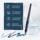 HUION Drawing Tablet HS611 Digital Graphics Drawing Pen Tablet with a Media Bar and PW500 8192 Pressure Sensitivity (SPACE Grey)