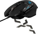 Logitech G502 HERO High Performance Wired Gaming Mouse, HERO 25K Sensor, 25,600 DPI, RGB, Adjustable Weights, 11 Programmable Buttons, On-Board Memory, PC/Mac - Black