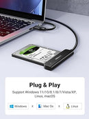 UGREEN USB 3.0 to SATA Adapter, 2.5 Hard Drive Reader, Plug and Play 2.5 SATA to USB Adapter Cable, Tool-free External SATA HDD SSD Converter Compatible with 2.5 Inch HDD SSD PC Laptop
