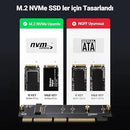 UGREEN NVMe PCIe Adapter, M.2 SSD to PCIe 4.0 X16/X8/X4 Card with Heat Sink, M.2 PCIe Adapter for M-Key and M&B-Key NVMe SSD 2280/2260/2242/2230