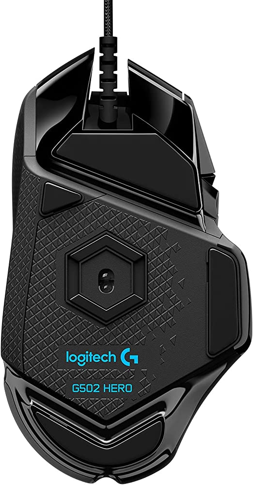 Logitech G502 HERO High Performance Wired Gaming Mouse, HERO 25K Sensor, 25,600 DPI, RGB, Adjustable Weights, 11 Programmable Buttons, On-Board Memory, PC/Mac - Black