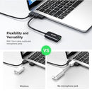 UGREEN USB to Audio Jack Sound Card Adapter with Dual TRS 3-Pole Headphone and Microphone USB to Aux 3.5mm External Audio Converter for Windows Mac Linux PC Laptops Desktops PS5 Headsets Black