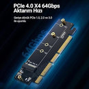 UGREEN NVMe PCIe Adapter, M.2 SSD to PCIe 4.0 X16/X8/X4 Card with Heat Sink, M.2 PCIe Adapter for M-Key and M&B-Key NVMe SSD 2280/2260/2242/2230