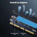 UGREEN NVMe PCIe Adapter, M.2 SSD to PCIe 4.0 X16/X8/X4 Card with Heat Sink, M.2 PCIe Adapter for M-Key and M&B-Key NVMe SSD 2280/2260/2242/2230