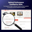 UGREEN VESA Certified 8K DisplayPort Cable 6.6FT, DP 1.4 Cable Displayport to Displayport Cable Support 8K@60Hz, 4K@240Hz, FreeSync, G-Sync, HDR, 32.4Gbps for HDTVs, Displays, Monitors, Graphics, PC-2M