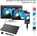 HUION Graphics Drawing Tablet with Battery-free Stylus for Android, Windows, macOS (HS610)