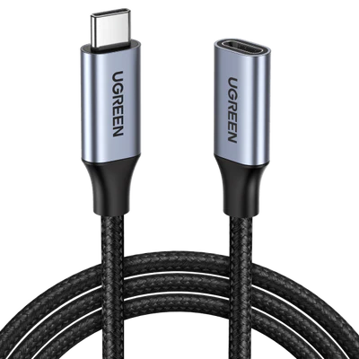 Ugreen USB Type C Extension Cable USB C 3.2 Extender Nylon Braided Type C Male to Female Cord 100W Charging 10Gbps - 1M