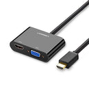 Ugreen 40744 CM101 HDMI To HDMI And VGA Converter -Black