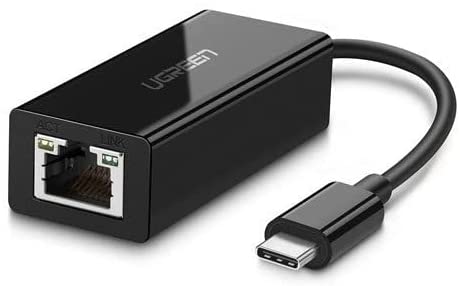 UGREEN USB Type C Ethernet Adapter USB-C to RJ45 10/100 Network Adapter for New Macbook, Chromobook Pixel, Lenovo Yoga 900 (30287)