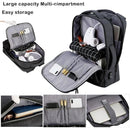 MEINAILI Nylon Laptop Backpack With USB Charging Port - 15.6-inch - Black - 023