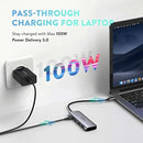 UGREEN USB C Hub 6 in 1 Dongle to HDMI 4K 2 USB 3.0 Ports SD TF Card Reader 100W PD Charging Adapter Dock Station for MacBook Pro Air (70411)