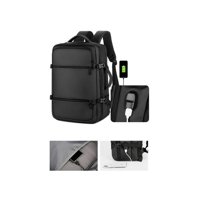 MEINAILI 15.6 Inch Laptop Business Anti-Theft Waterproof Travel Backpack USB Outport - Black-2026
