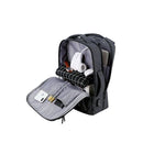 MEINAILI Nylon Laptop Backpack With USB Charging Port - 15.6-inch - Black - 023