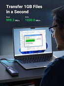 UGREEN M.2 NVMe SSD Enclosure, Tool-Free USB C External NVMe SSD Enclosure, 10Gbps M.2 NVMe to USB Adapter, USB 3.2 M.2 NVMe Reader Supports M and B&M Keys and Size 2230/2242 /2260/2280 SSDs