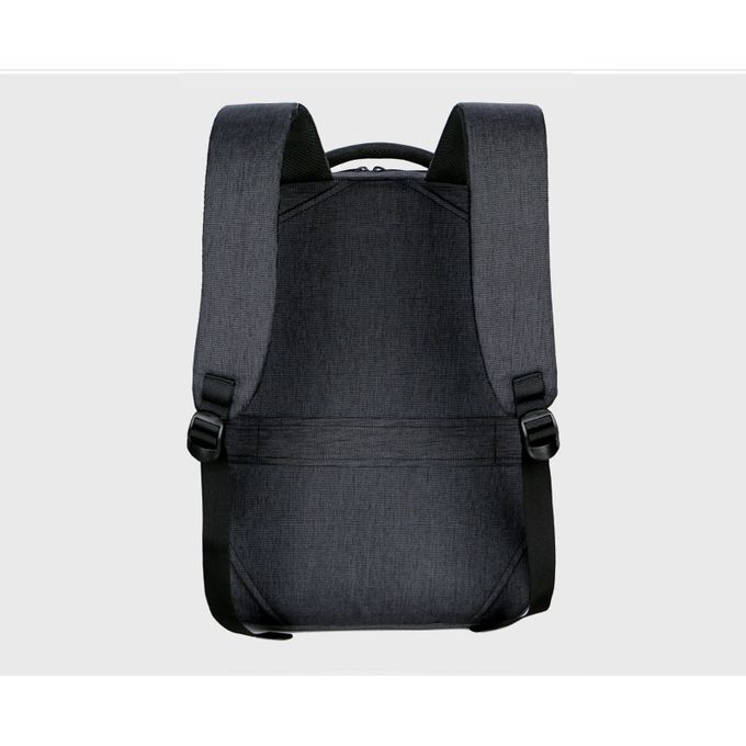 MEINAILI Nylon Laptop Backpack With USB Charging Port - 15.6-inch - Black - 023