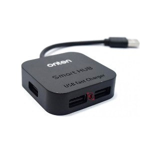 Onten OTN-5210 4 port Smart USB 2.0 Fast Charger Hub, 5V 2A - Black