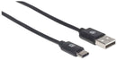 Hi-Speed USB C Device Cable USB 2.0, Type-A Male to Type-C Male, 480 Mbps, 3 m (10 ft.), Black